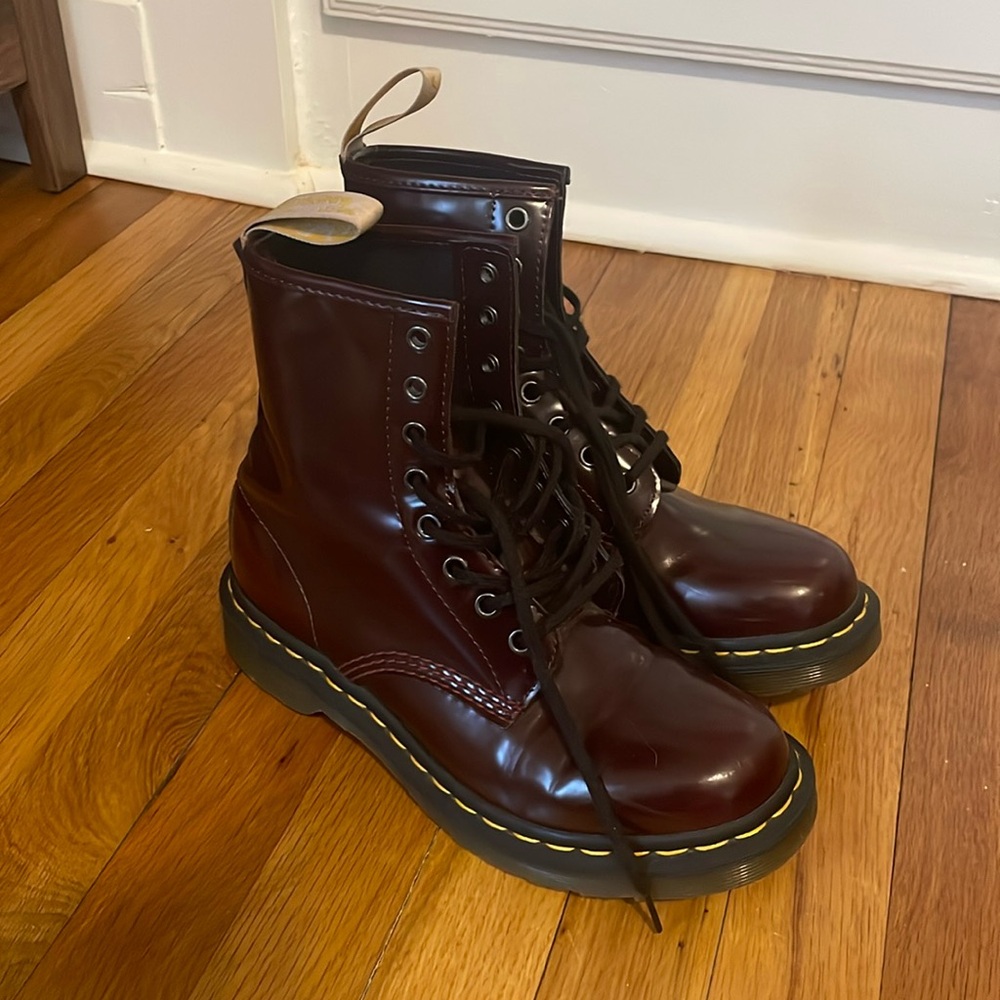 Women’s patent leather doc martens